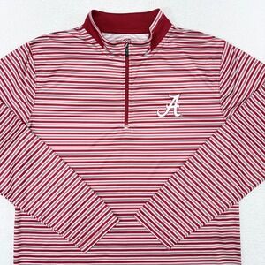 Alabama Crimson Tide Pullover Mens Size Large Colosseum Striped NCAA Roll Tide